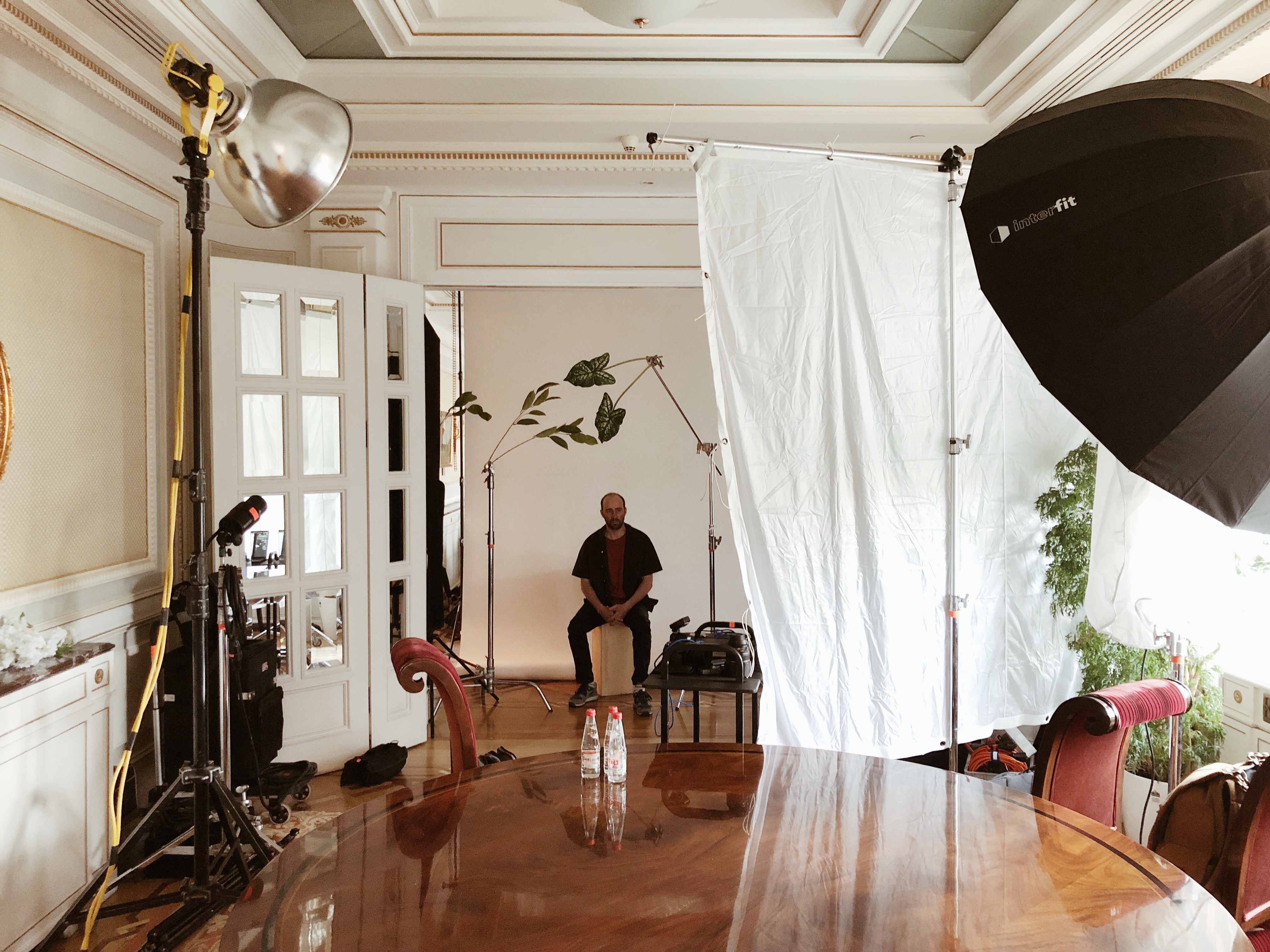 Backstage shot of Semyon Katz`s photoshoot