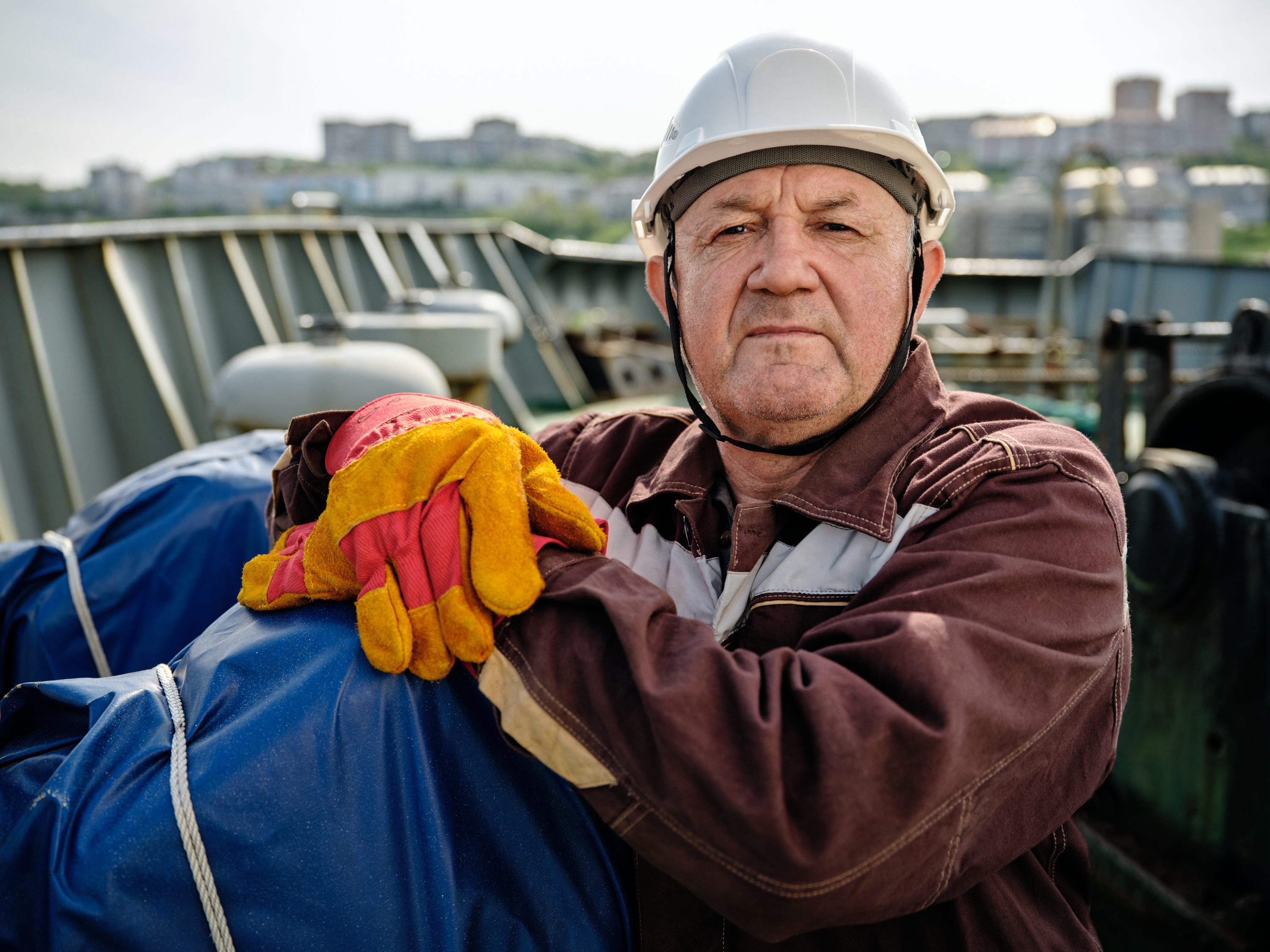Airat Kurbanov, boatswain on the SASCO ferry. Kholmsk, Russia. For Delo Group