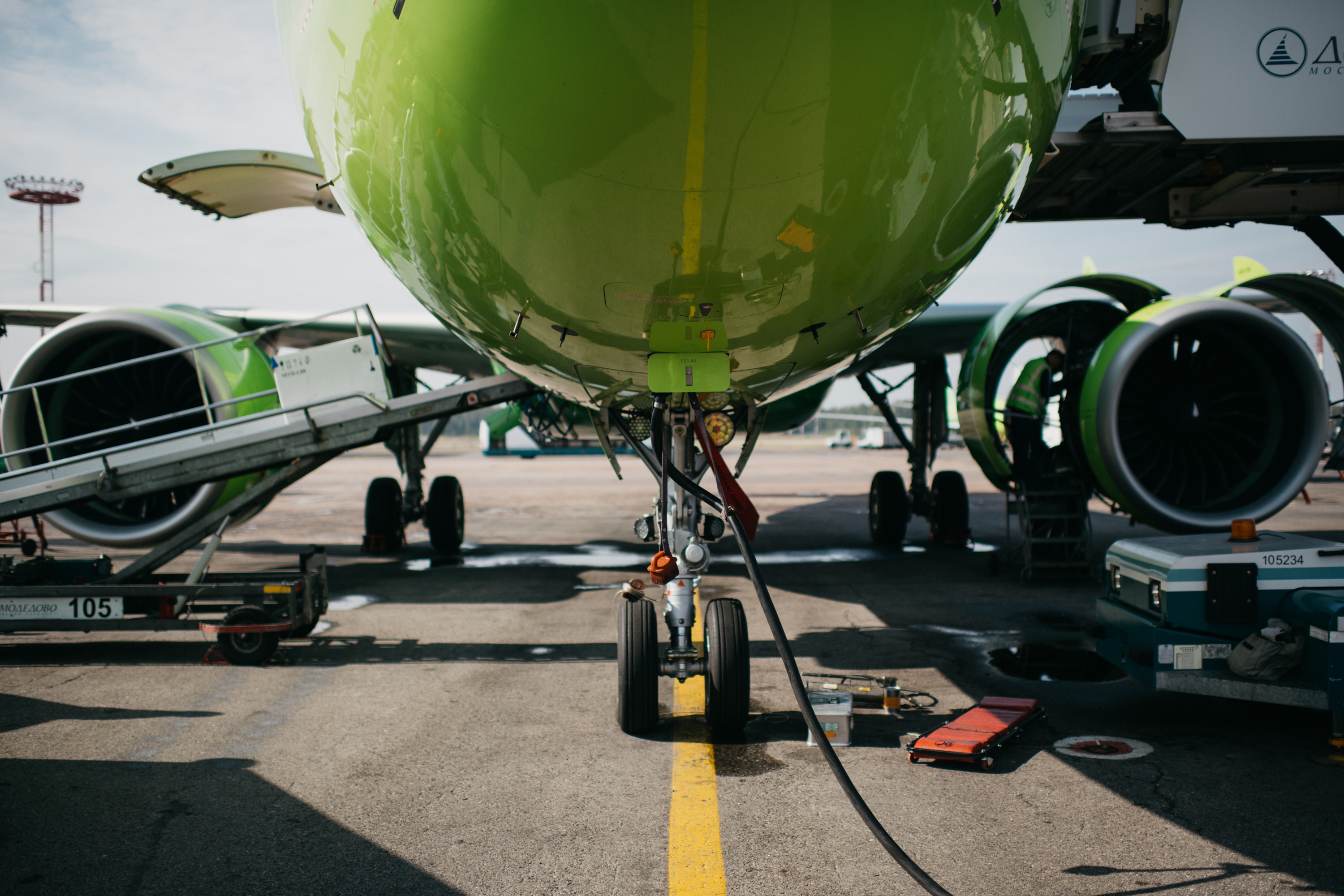 S7 Airlines Airbus a320neo at Domodedovo airport. Moscow, Russia. For Forbes