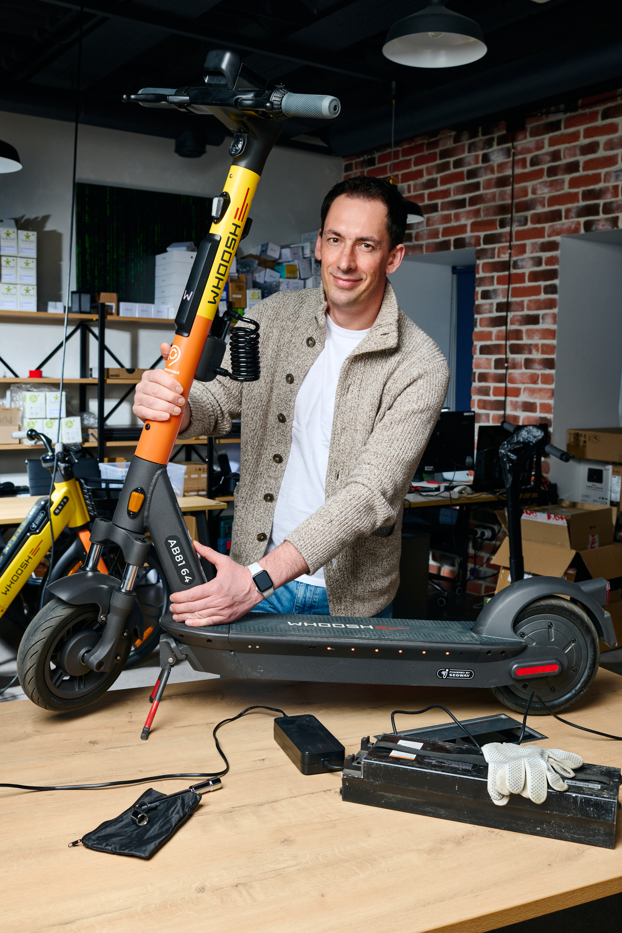 Dmitry Chuyko, founder of Whoosh kicksharing service. For Forbes